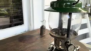 How to light a Coleman kerosene pressure lantern, this one is still made today