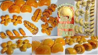 The Most Beautiful Date & Pistachio Cookies You&rsquo;ll Ever Make, Vegan Friendly Kelecha,Kleicha!