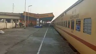 Chapar railway station New Jalpaiguri to Guwahati passenger train crossing