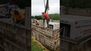 concrete walls #concrete #work #construction #shorts #homebuilding