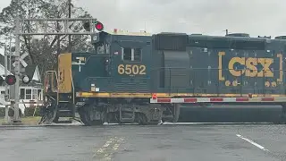 Crossing Carswell Ave Waycross ga CSX Waycross local heading into Rice yard 1/18/26 