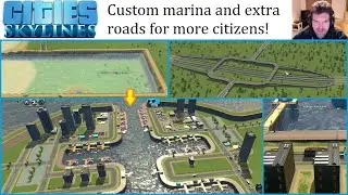 Custom marina with vanilla assets in Cities Skylines | Disasters + Hard Mode On | Twitch VOD23