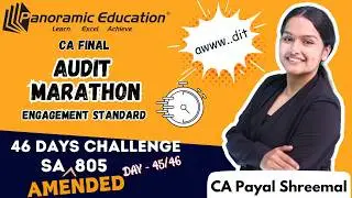 CA Final | Audit Marathon | Standards | SA 805 | May / Nov 25 Onwards | CA Payal Shreemal