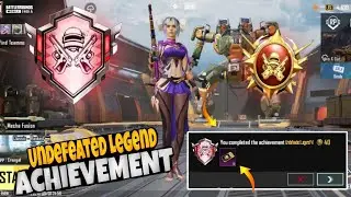 How To Complete ( Undefeated Legend ) Achievement In 1 Day | Best Trick | PUBGM