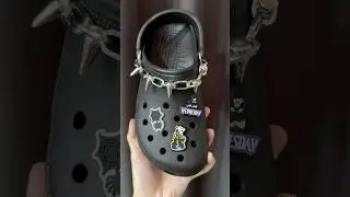 Wednesday has black crocs 🖤 #wednesday #thing #jibbitz #halloween #crocscharms