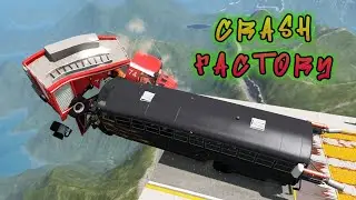 High Jump crashes #4 - BeamNG.Drive - Crash Factory
