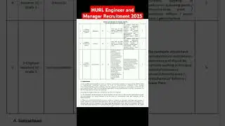 HURL Engineer and Manager Recruitment 2025 #hurl hurl