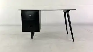 Paul McCobb for Planner Group Mid Century Black Lacquer Desk
