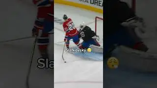 Juraj Slafkovsk&yacute; a le sens du spectacle au concours d'habilet&eacute;s des Canadiens ! 😮&zwj;💨#GoHabsGo