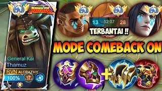 TEAM DIBANTAI‼️THAMUZ ITEM BETON AKTIFKAN MODE COMEBACK | GAMEPLAY TOP GLOBAL THAMUZ - MLBB
