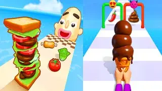 Sandwich Runner Vs Stacky Ice Cream Runner New Update All Levels Gameplay Android Ios #1