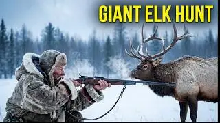 Old Hunter vs Giant Elk in Siberian Wilderness (-62&deg;C)