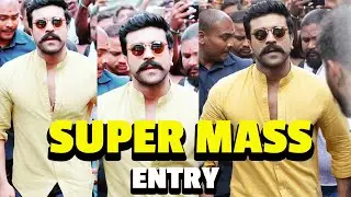 Mega POWER STAR Ram Charan Stylish Dynamic ENTRY @ Aham Brahmasmi Movie Opening