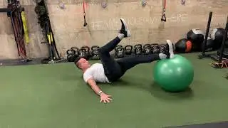 Single Leg Stability Ball Hamstring Curl
