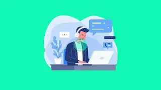 Call center Lottie JSON animation
