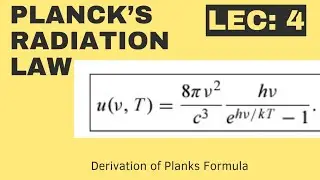 Planck's Radiation Law derivation.