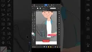 make flat character adobe illustrator timelapse #adobeillustrator #characterdesign #flatdesign