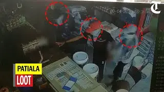 Watch CCTV footage of three armed men loot Rs 25,000 from a paint store in Patiala