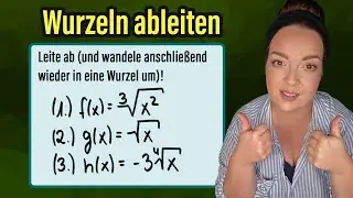 Ableiten von Wurzelfunktionen: Erst Potenzschreibweise, dann zurück zur Wurzel by einfach mathe!