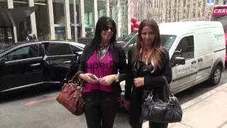 Alicia DiMichele Garofalo and Drita D'Avanzo outside of t...