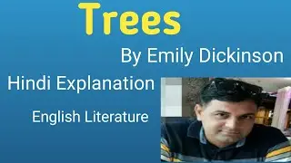 Trees poem by Emily Dickinson | Hindi Explanation l English Literature class 12