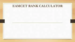 EAMCET RANK  CALCULATOR