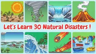 🌍✨ Learn 30 Disasters in English 🌋⚡ Fun Kids Vocabulary & Nature Learning | Gon Gon Edu