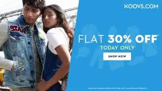 NEW FLAT 30% OFF AT KOOVS.COM