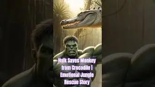 Hulk Saves Monkey from Crocodile | Emotional Jungle Rescue Story
