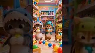cutest cats ever playing with balls! 😍