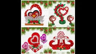 4 romantic valentine’s day heart craft ideas for love | recycled glitter paper hearts decoration