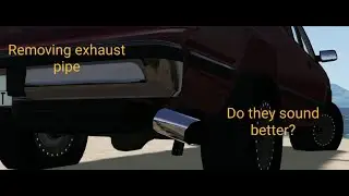 BEAMNG DRIVE | Removing exhausts from the cars so that they sound better