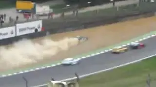 Julien Draper crashes Ginetta G50 at Brands Hatch 2009