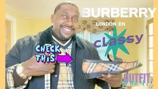Styling A Burberry jacket,Burberry shoes ,Burberry belt