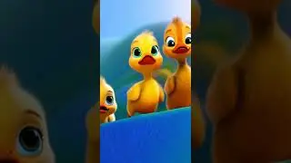 🐥 Five Little Ducks Went Out One Day &ndash; Trending Kids Short! 💛🧡💚 #childrenssong #cartoon #kids