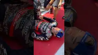 Marc Marquez' WIN celebration crash 💢 #ItalianGP 🇮🇹 #MotoGP #MarcMarquez