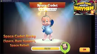 [*/\*] Looney Tunes World of Mayhem - Unlock Space Cadet Porky (Rare Support, Space Rebel)