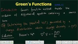 Lecture 87 | Introduction to Green's Function | Solution of Differential Equation