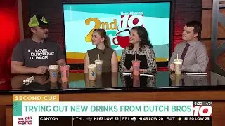 Leah, Shelden and Kelsey try new drinks available at Dutch Bros