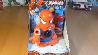 Ultimate Spider-Man Spidey Strikes! Bubbles Bubble Machine opening review Unboxalot 258
