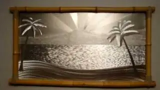 METAL WALL SCULPTURE - Beach Sunset - Abstract
