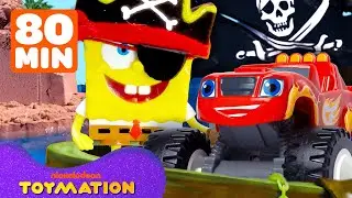 Best Pirate & Treasure Toy Adventures! 🏴&zwj;☠️⭐️ w/ Blaze, SpongeBob & More | 80 Minutes | Toymation