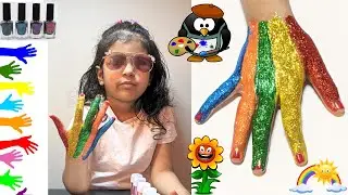 Learn color with hand painting | Let's paint hand with body paint #21