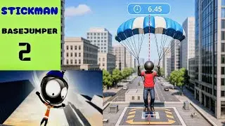Stickman Base Jumper 2 Gameplay 🪂 | OLD IS GOLD GAMES