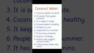 10 Lines on Coconut Water | Healthy Drink Essay for Kids