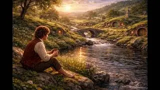 Walking Home to the Shire | Golden Hour Ambience & Peaceful Folk Music for Stress Relief (2 Hours)