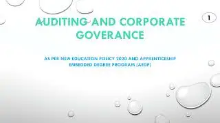 #1 hindi -  Auditing & corporate governance  - meaning 