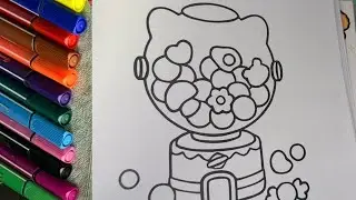 🫙satisfying candy jar colouring 🍬| Relaxing ASMR😋