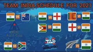 Indian cricket team schedule for 2021