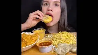 ASMR KOREAN SPICY NOODLES + BIG MOMOS / DUMPLINGS MUKBANG | EATING SOUNDS